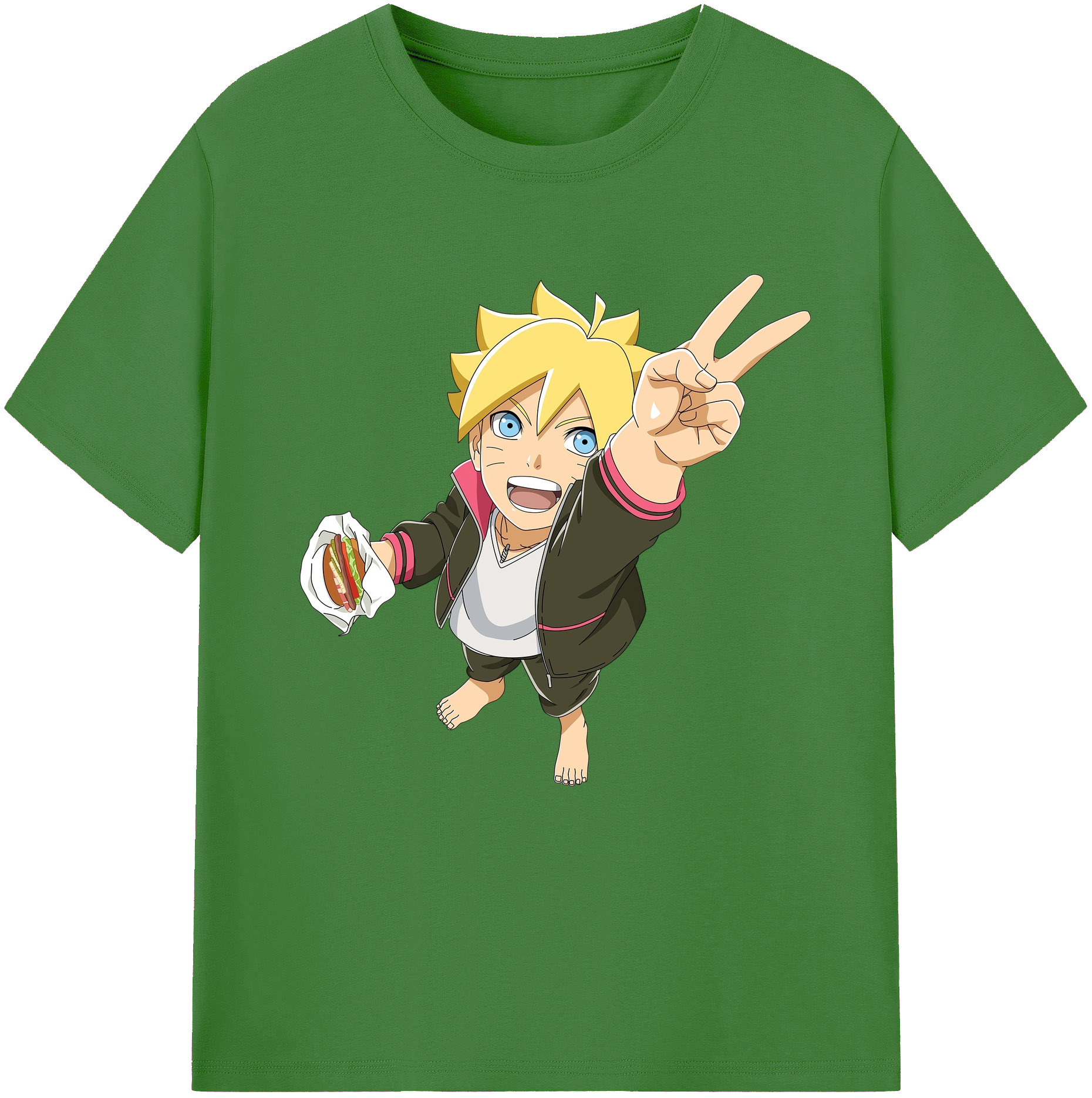 （画像用） NARUTO -ナルト- うずまき ボルト Uzumaki Boruto レディースカジュアルプリントTシャツ（綿100％）